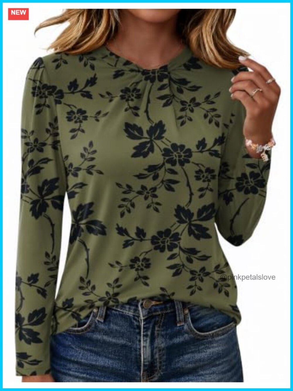 Womens Long Sleeve Mock Neck Twist Knot Dressy Casual Tunic Top